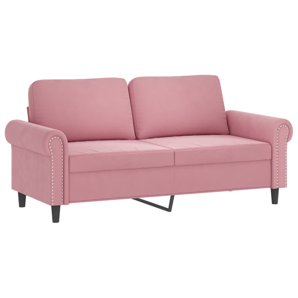 3-delige Loungeset met kussens fluweel roze is nu te koop bij PeponiXL, paradijselijk wonen!