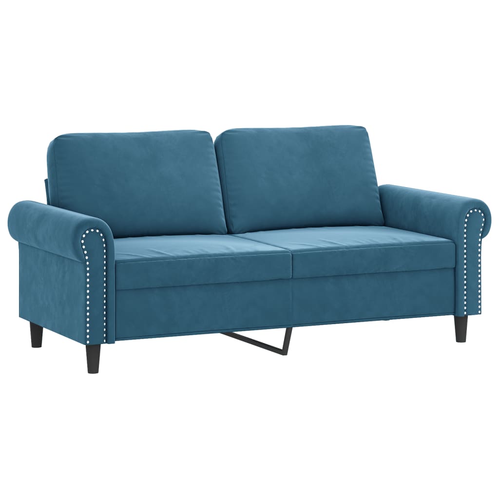 3-delige Loungeset met kussens fluweel blauw is nu te koop bij PeponiXL, paradijselijk wonen!