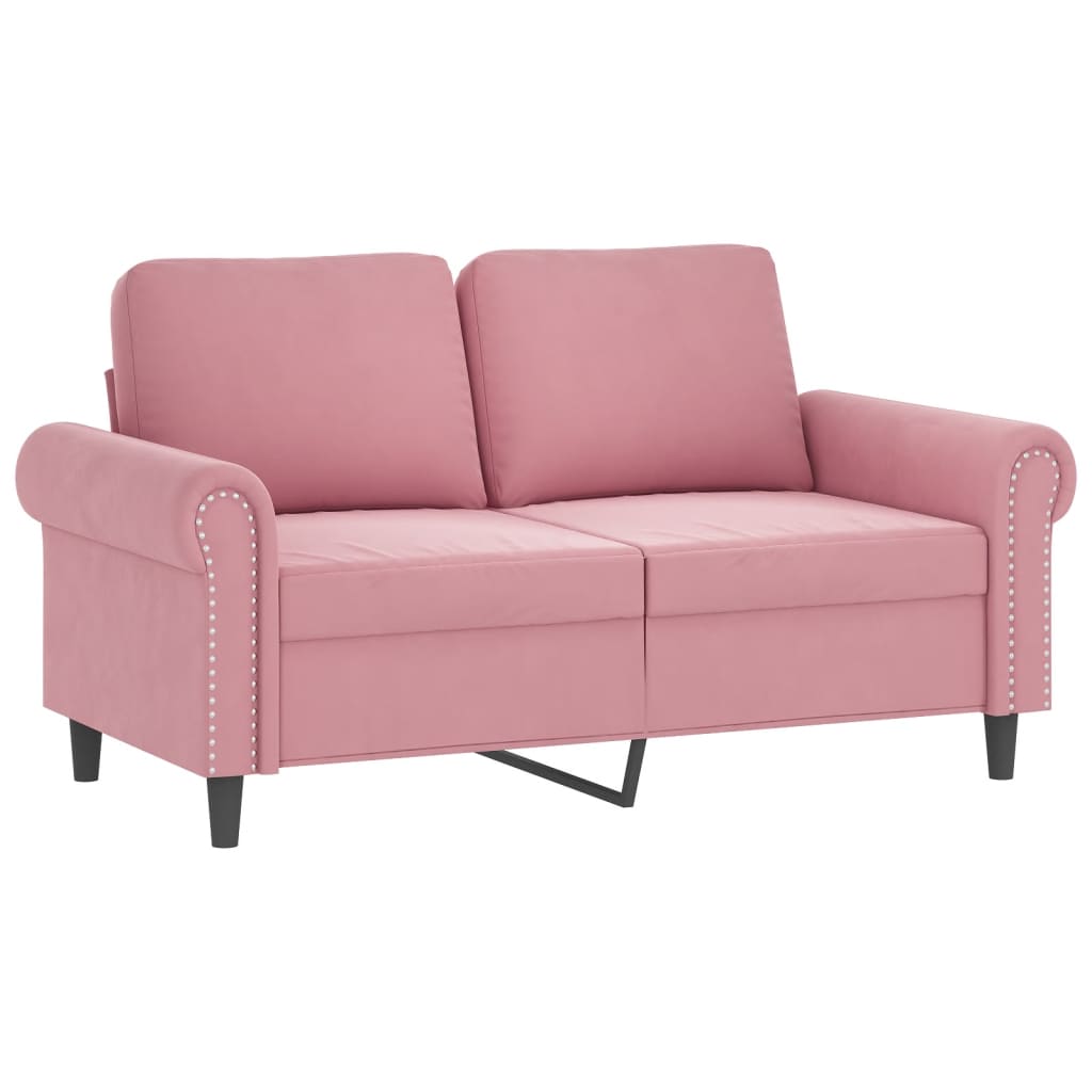 2-delige Loungeset met kussens fluweel roze is nu te koop bij PeponiXL, paradijselijk wonen!