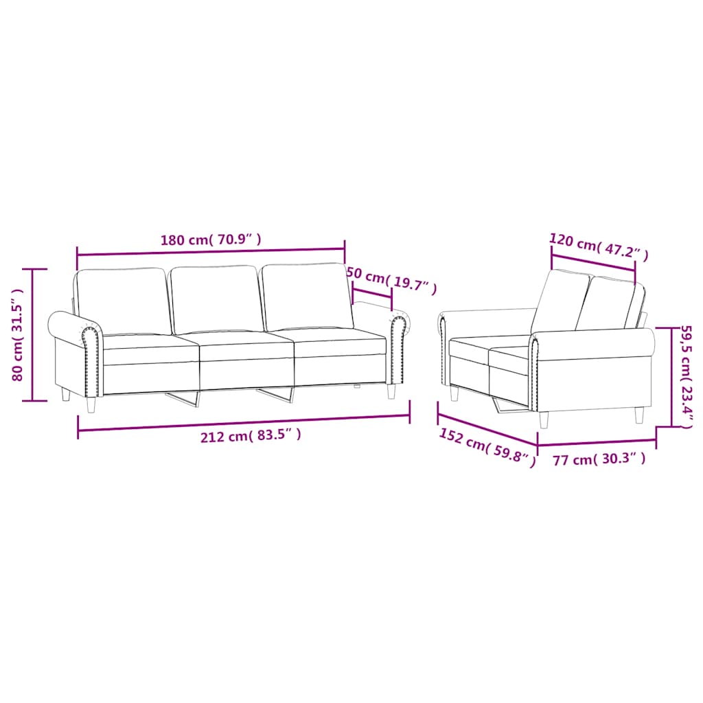 2-delige Loungeset met kussens fluweel geel is nu te koop bij PeponiXL, paradijselijk wonen!