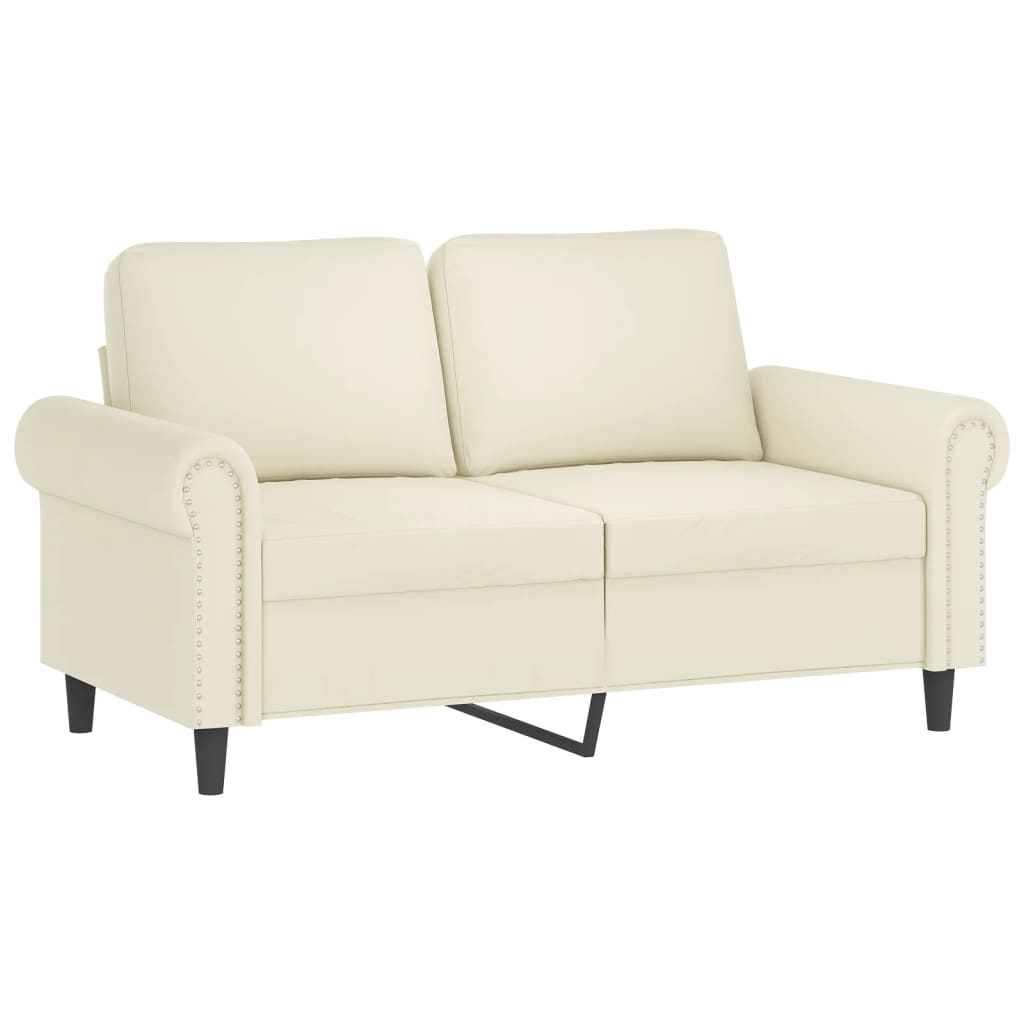 2-delige Loungeset met kussens fluweel crèmekleurig is nu te koop bij PeponiXL, paradijselijk wonen!