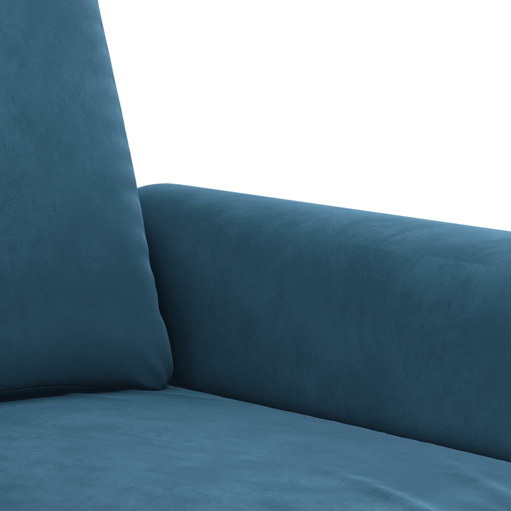 2-delige Loungeset met kussens fluweel blauw is nu te koop bij PeponiXL, paradijselijk wonen!