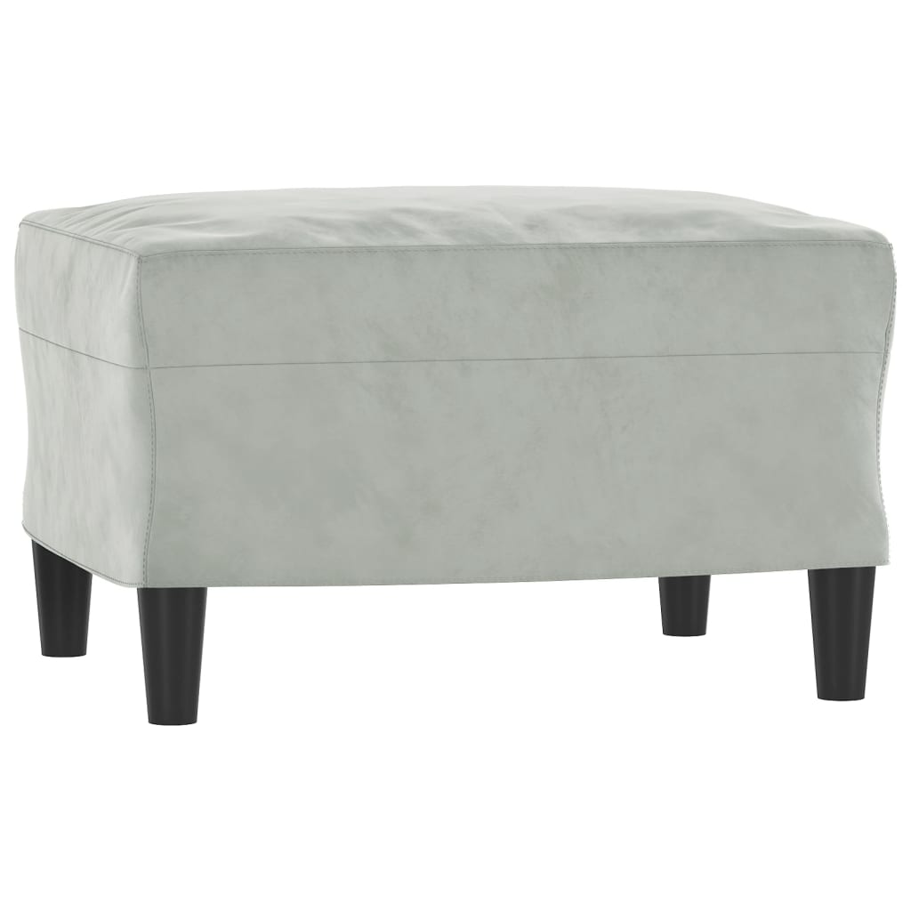 3-delige Loungeset met kussens fluweel lichtgrijs is nu te koop bij PeponiXL, paradijselijk wonen!