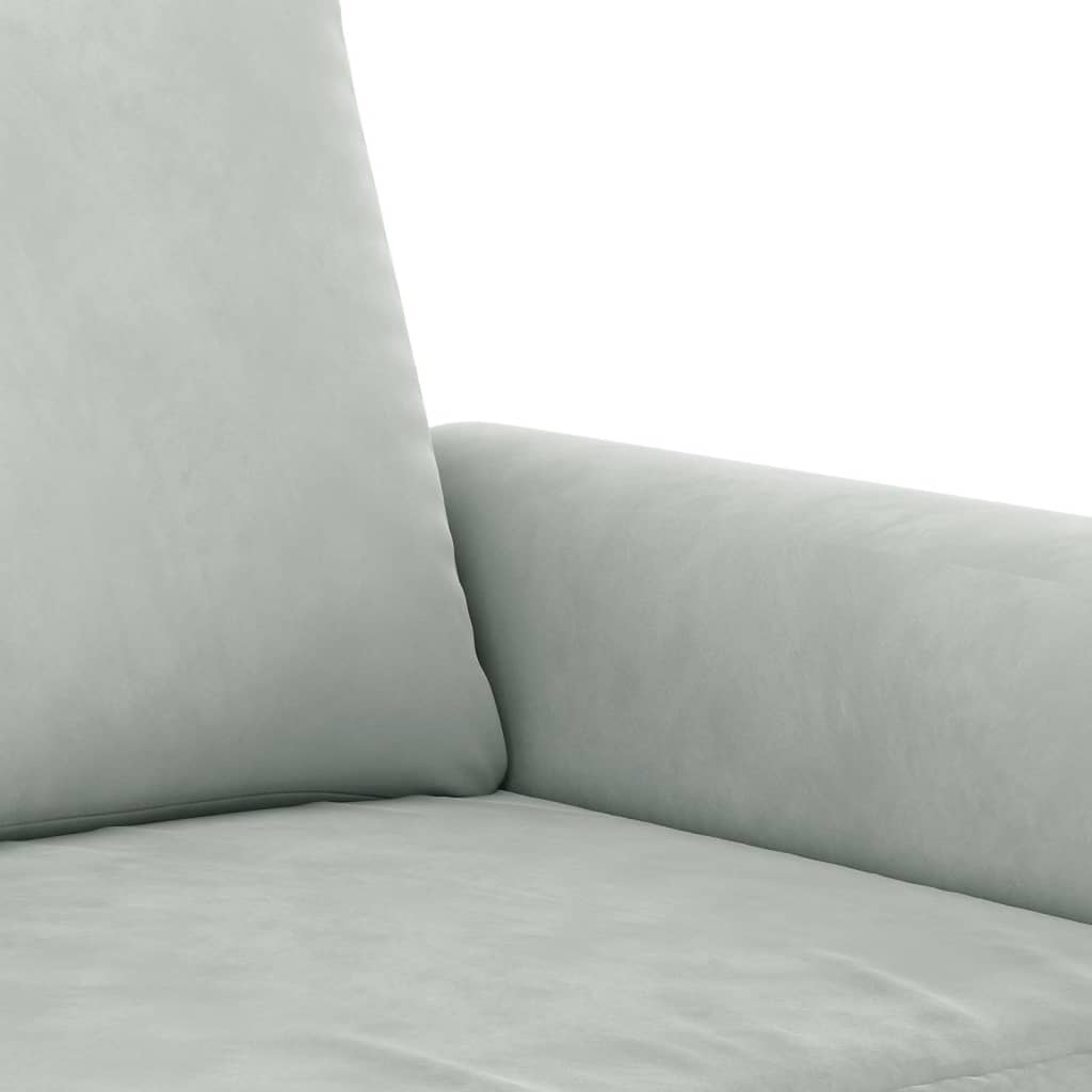 2-delige Loungeset met kussens fluweel lichtgrijs is nu te koop bij PeponiXL, paradijselijk wonen!