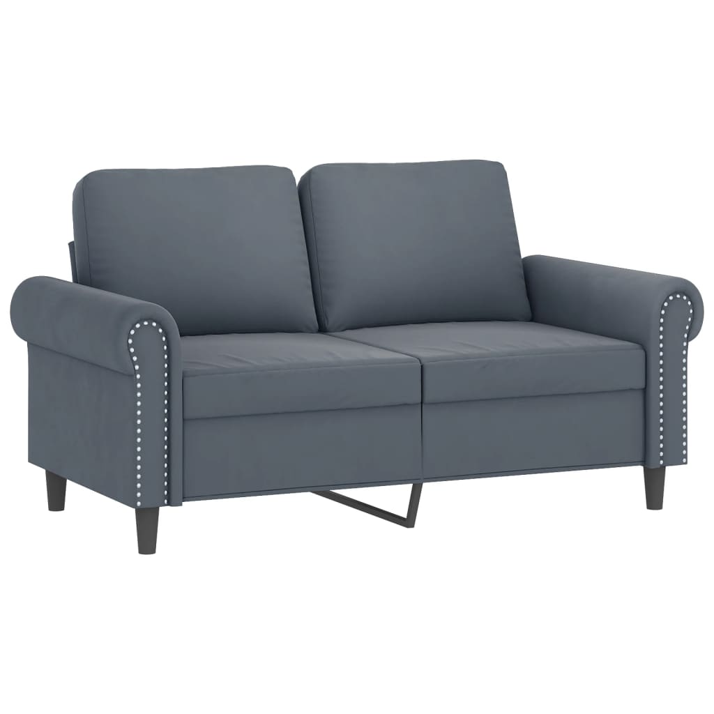 2-delige Loungeset met kussens fluweel donkergrijs is nu te koop bij PeponiXL, paradijselijk wonen!