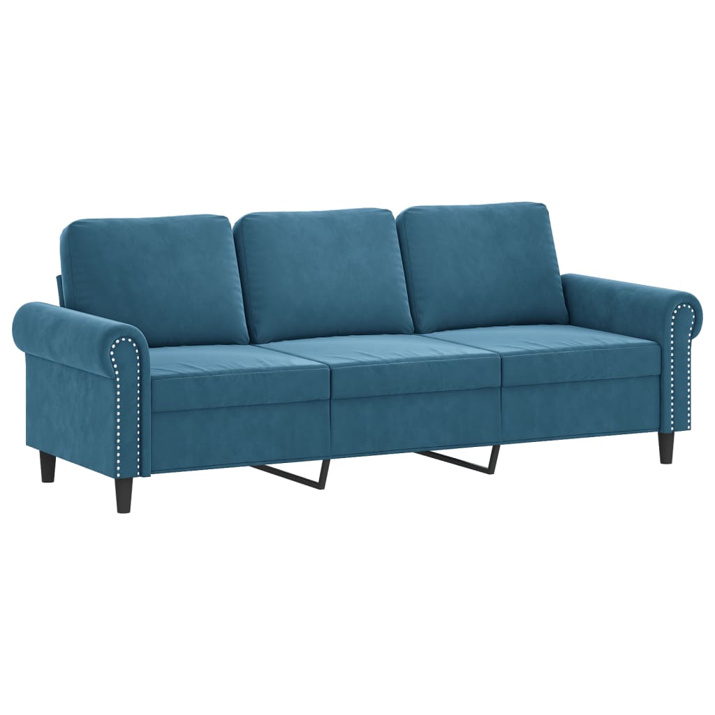 2-delige Loungeset met kussens fluweel blauw is nu te koop bij PeponiXL, paradijselijk wonen!