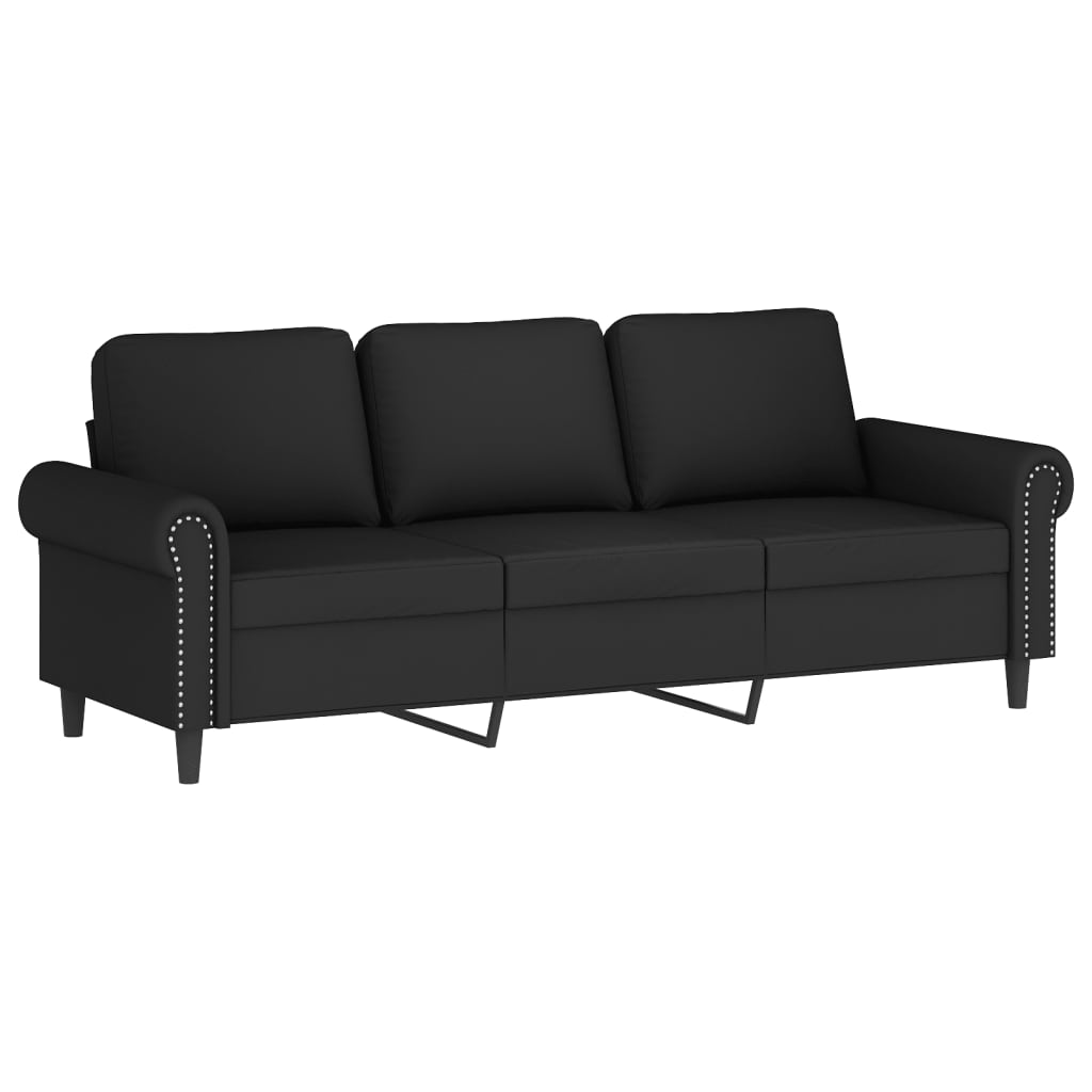 3-delige Loungeset met kussens fluweel zwart is nu te koop bij PeponiXL, paradijselijk wonen!