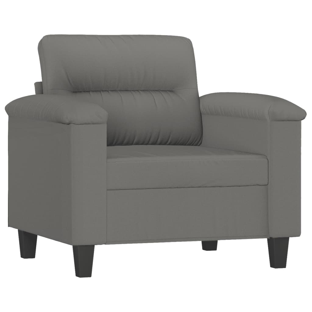 3-delige Loungeset met kussens microvezelstof donkergrijs is nu te koop bij PeponiXL, paradijselijk wonen!
