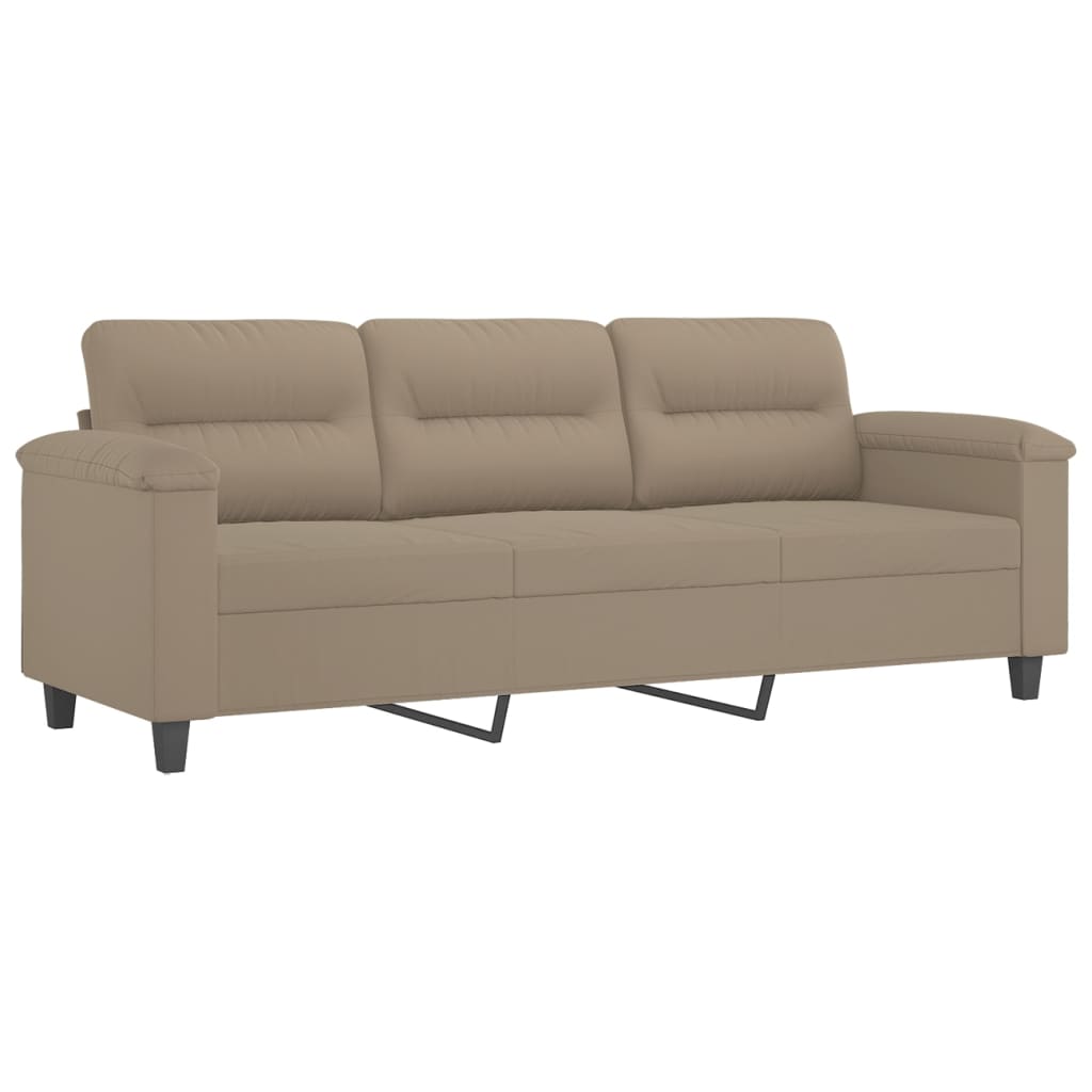 4-delige Loungeset met kussens microvezelstof taupe is nu te koop bij PeponiXL, paradijselijk wonen!
