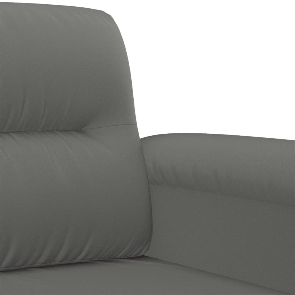 4-delige Loungeset met kussens microvezelstof donkergrijs is nu te koop bij PeponiXL, paradijselijk wonen!