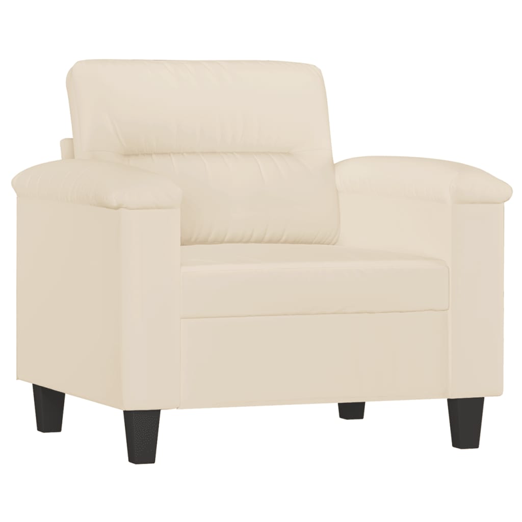 4-delige Loungeset met kussens microvezelstof beige is nu te koop bij PeponiXL, paradijselijk wonen!