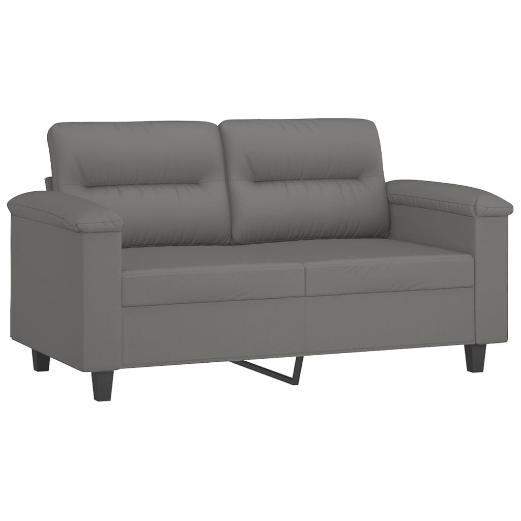 2-delige Loungeset met kussens microvezelstof donkergrijs is nu te koop bij PeponiXL, paradijselijk wonen!