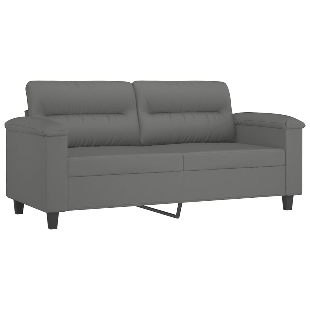 2-delige Loungeset met kussens microvezelstof donkergrijs is nu te koop bij PeponiXL, paradijselijk wonen!