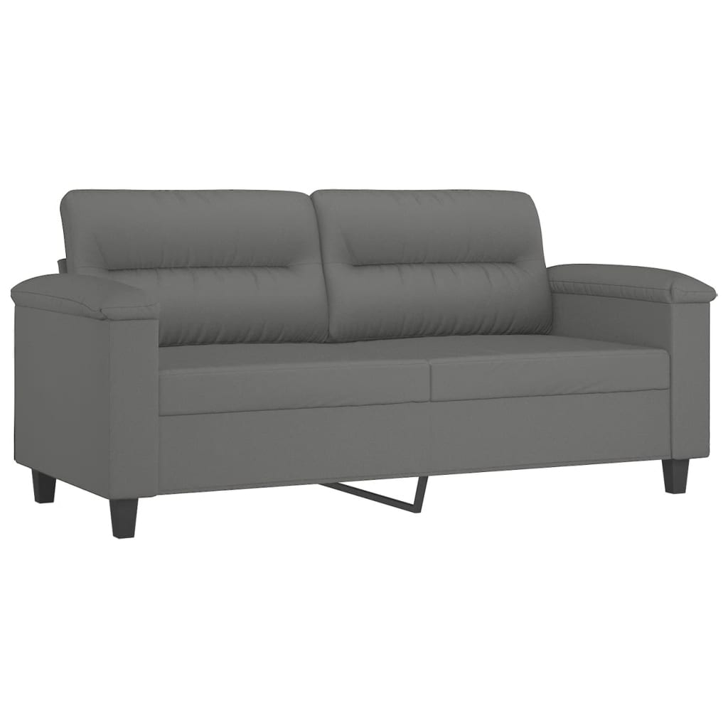 2-delige Loungeset met kussens microvezelstof donkergrijs is nu te koop bij PeponiXL, paradijselijk wonen!