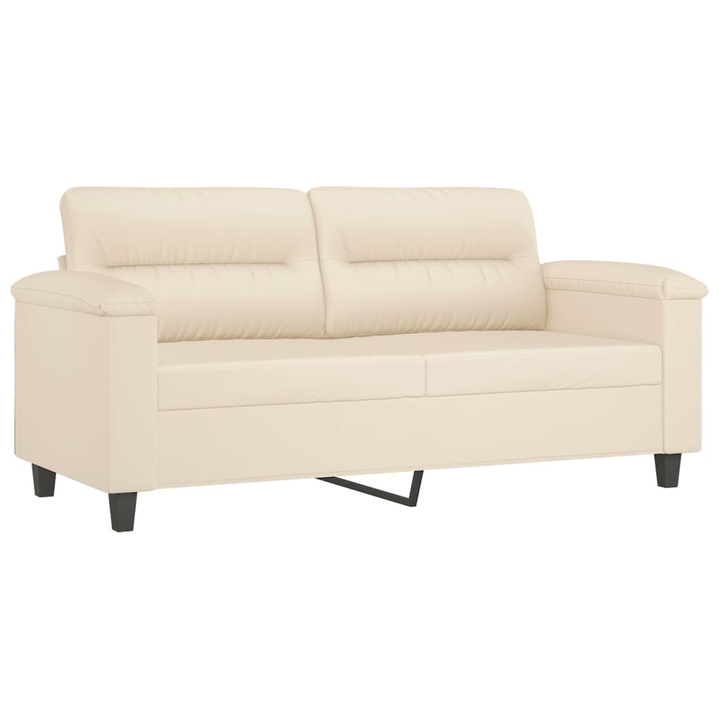2-delige Loungeset met kussens microvezelstof beige is nu te koop bij PeponiXL, paradijselijk wonen!