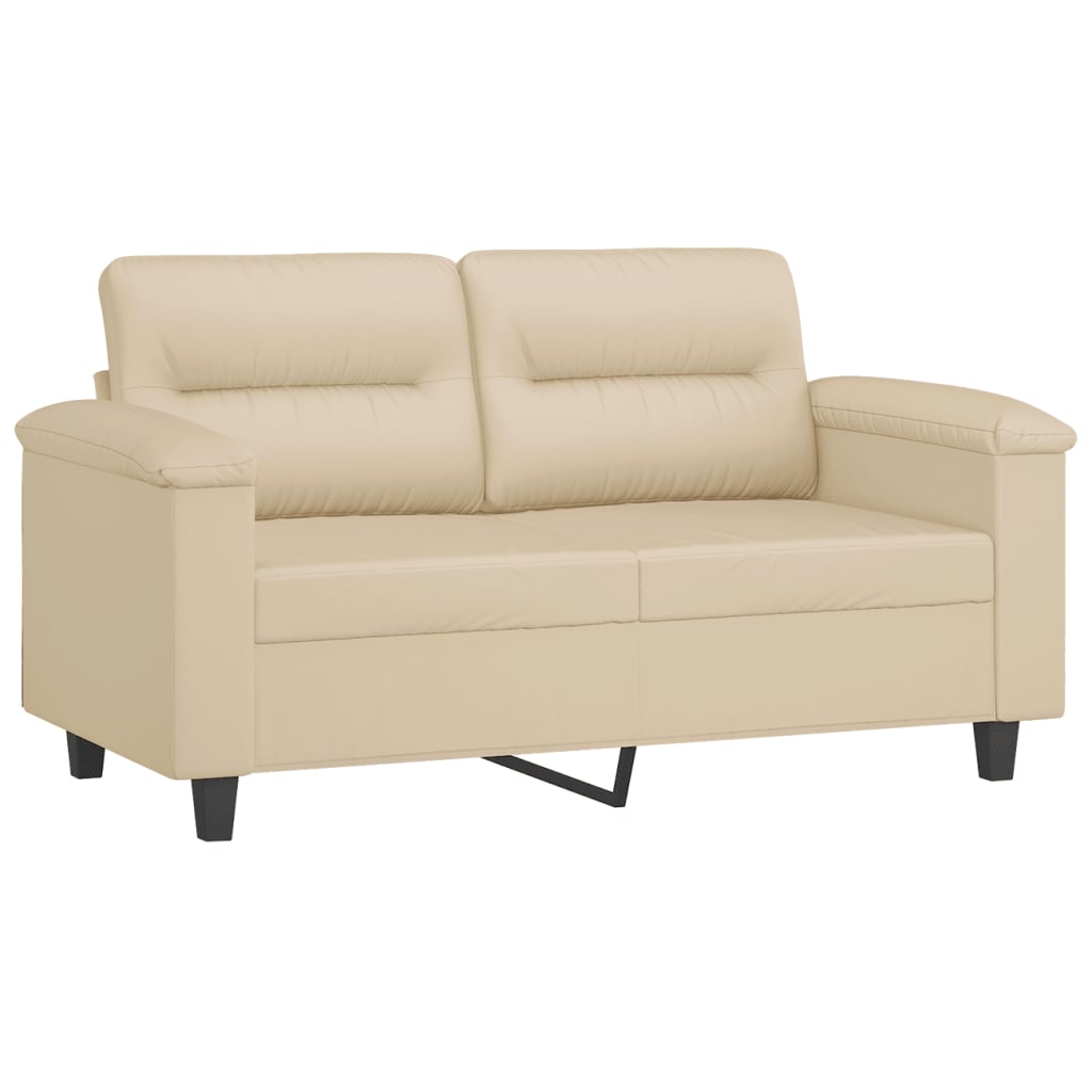 2-delige Loungeset met kussens microvezelstof crèmekleurig is nu te koop bij PeponiXL, paradijselijk wonen!