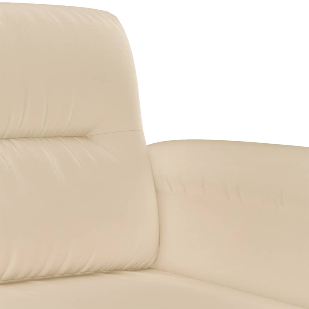 2-delige Loungeset met kussens microvezelstof crèmekleurig is nu te koop bij PeponiXL, paradijselijk wonen!