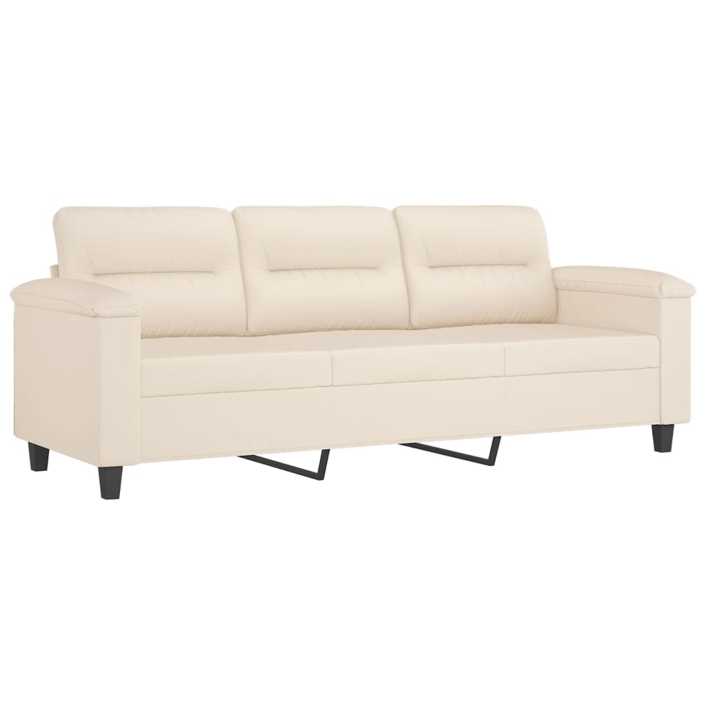 2-delige Loungeset met kussens microvezelstof beige is nu te koop bij PeponiXL, paradijselijk wonen!