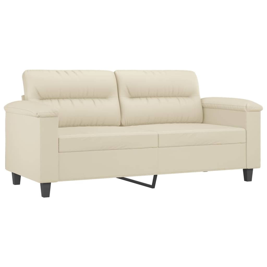 2-delige Loungeset met kussens kunstleer crème is nu te koop bij PeponiXL, paradijselijk wonen!