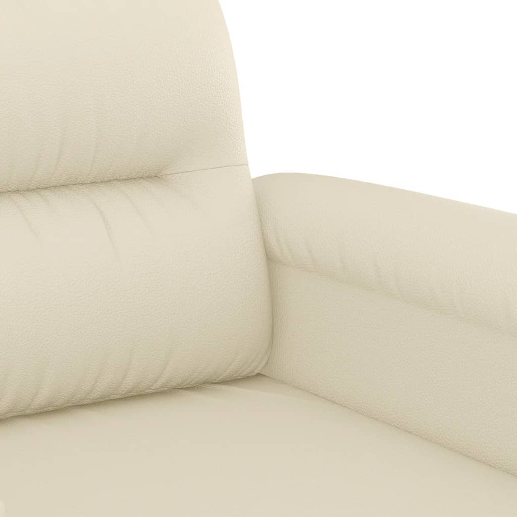 2-delige Loungeset met kussens kunstleer crème is nu te koop bij PeponiXL, paradijselijk wonen!