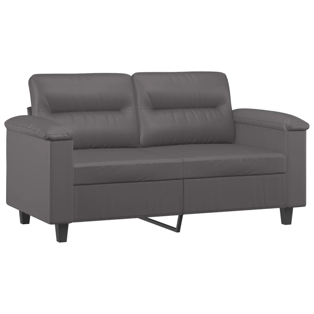 2-delige Loungeset met kussens kunstleer grijs is nu te koop bij PeponiXL, paradijselijk wonen!