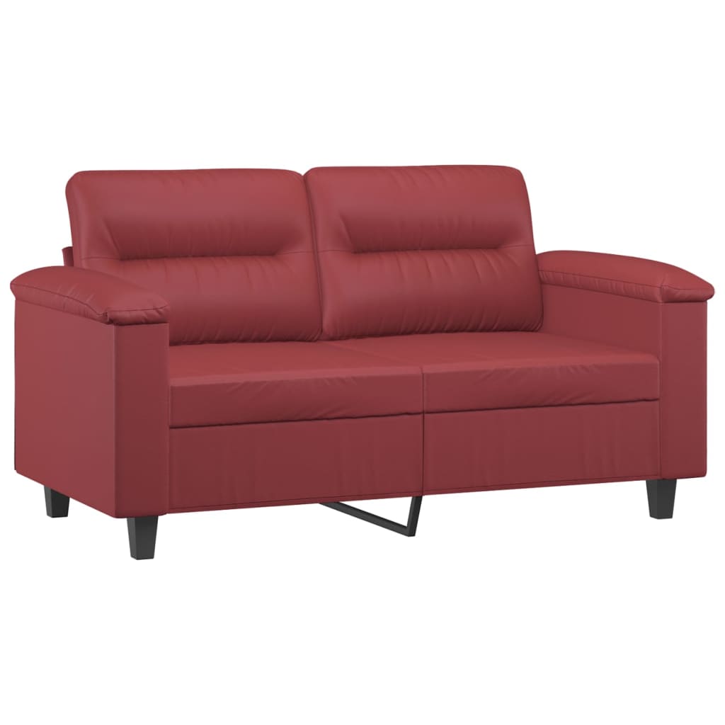 2-delige Loungeset met kussens kunstleer wijnrood is nu te koop bij PeponiXL, paradijselijk wonen!