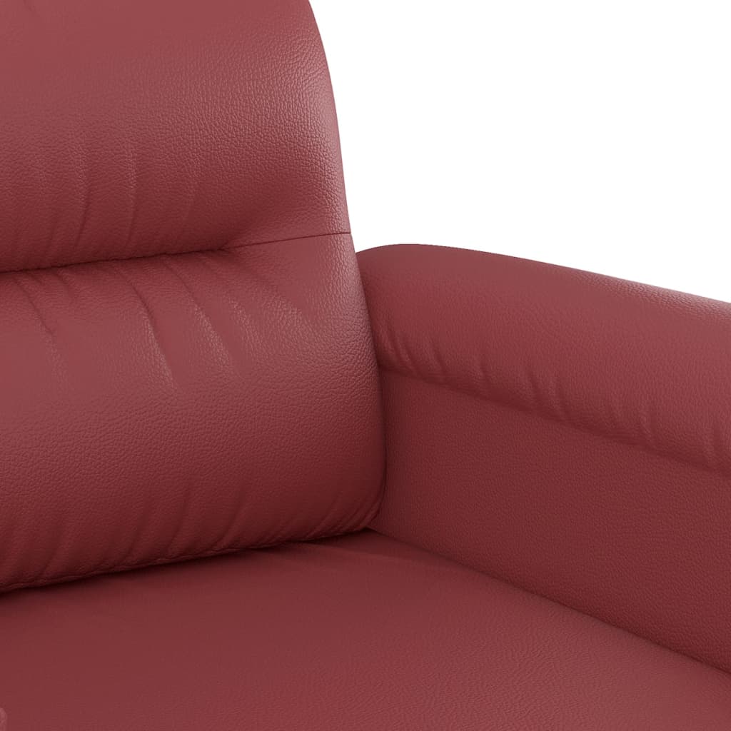 2-delige Loungeset met kussens kunstleer wijnrood is nu te koop bij PeponiXL, paradijselijk wonen!