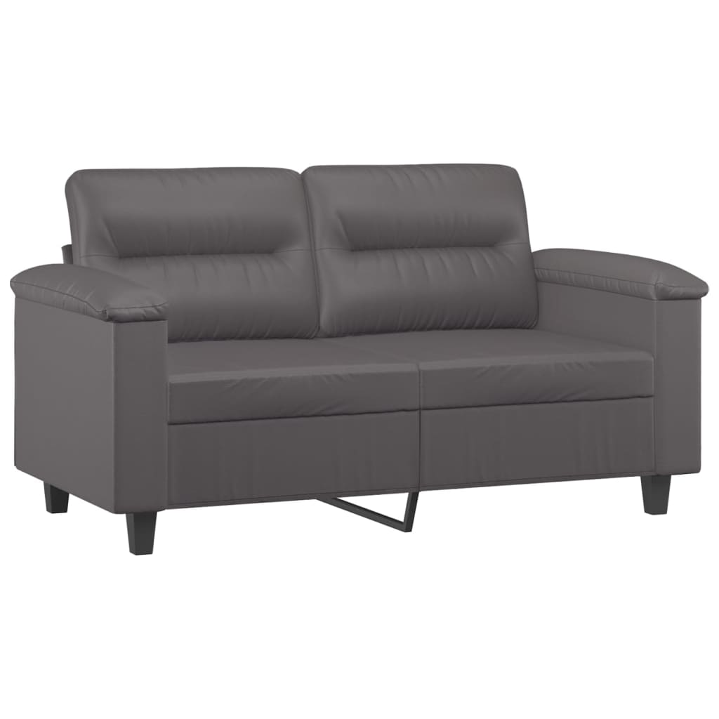 2-delige Loungeset met kussens kunstleer grijs is nu te koop bij PeponiXL, paradijselijk wonen!