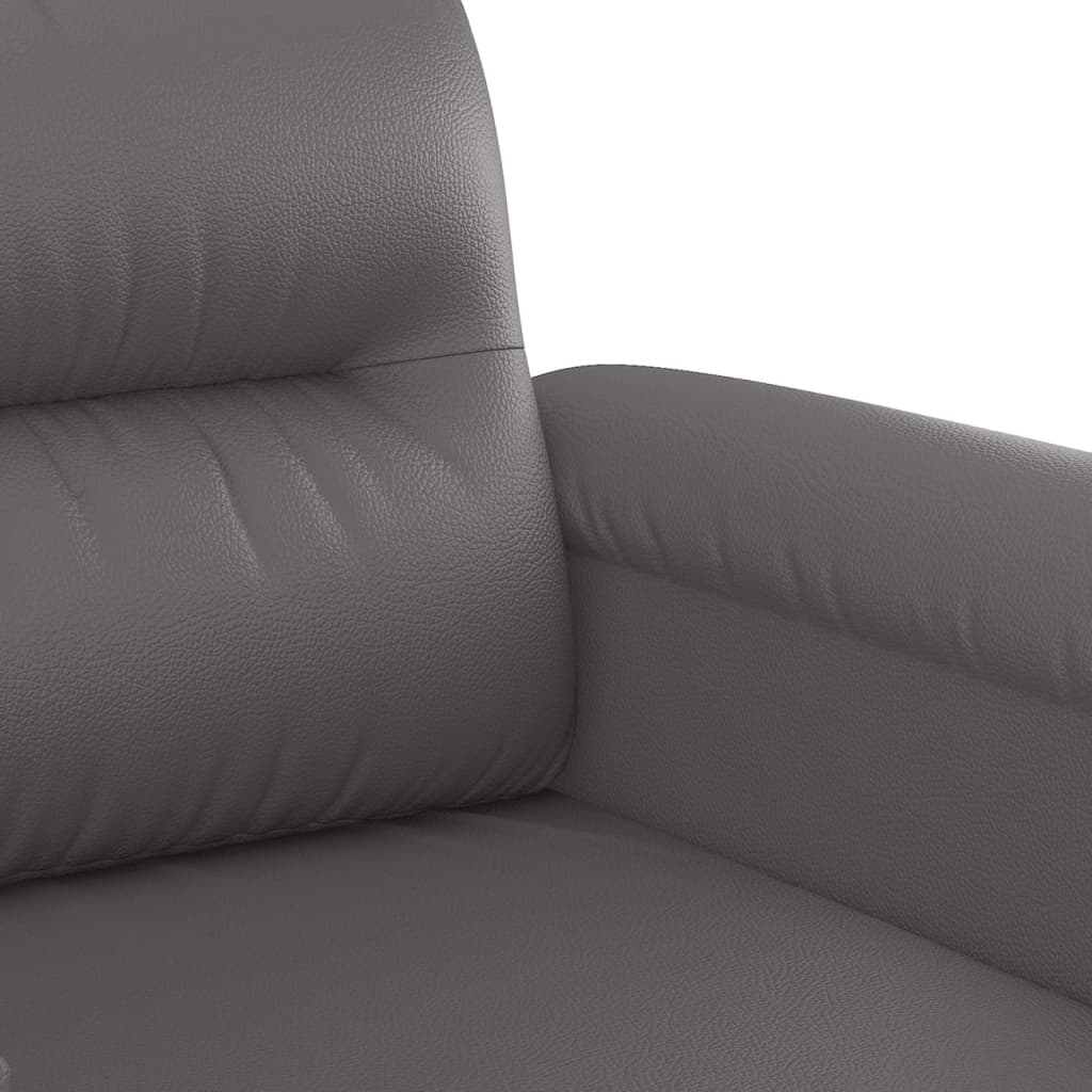 3-delige Loungeset met kussens kunstleer grijs is nu te koop bij PeponiXL, paradijselijk wonen!