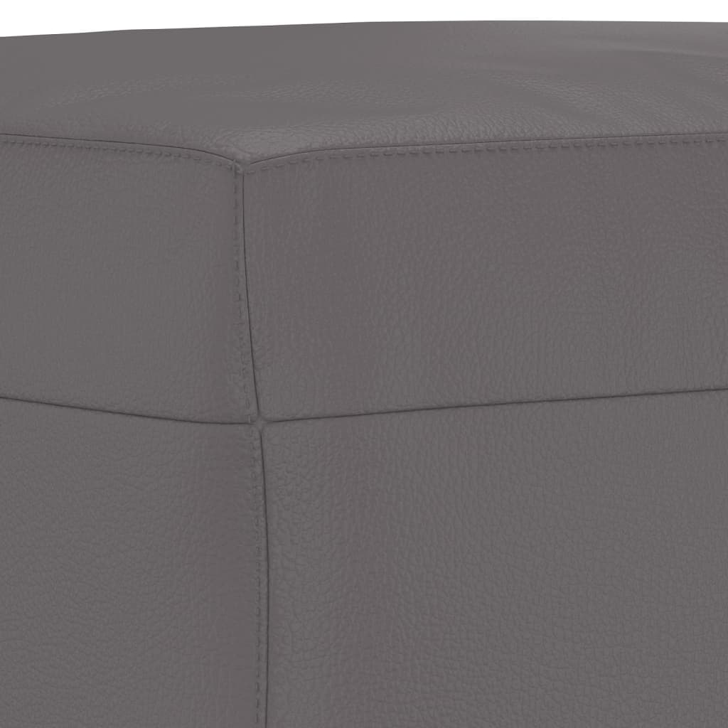 3-delige Loungeset met kussens kunstleer grijs is nu te koop bij PeponiXL, paradijselijk wonen!