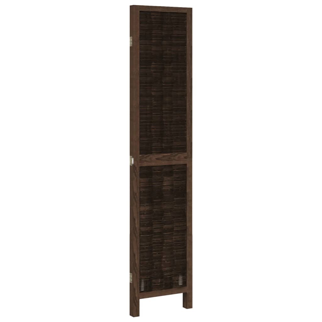 Kamerscherm met 3 panelen massief paulowniahout donkerbruin is nu te koop bij PeponiXL, paradijselijk wonen!