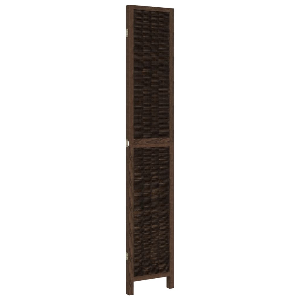 Kamerscherm met 3 panelen massief paulowniahout donkerbruin is nu te koop bij PeponiXL, paradijselijk wonen!