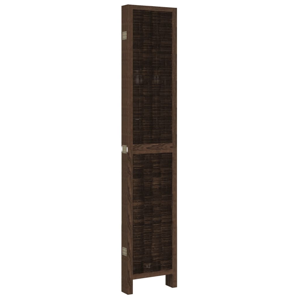Kamerscherm met 6 panelen massief paulowniahout donkerbruin is nu te koop bij PeponiXL, paradijselijk wonen!