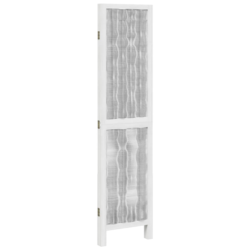 Kamerscherm met 3 panelen massief paulowniahout wit is nu te koop bij PeponiXL, paradijselijk wonen!