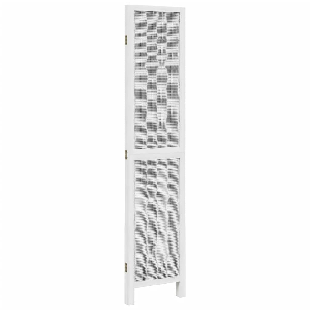 Kamerscherm met 3 panelen massief paulowniahout wit is nu te koop bij PeponiXL, paradijselijk wonen!