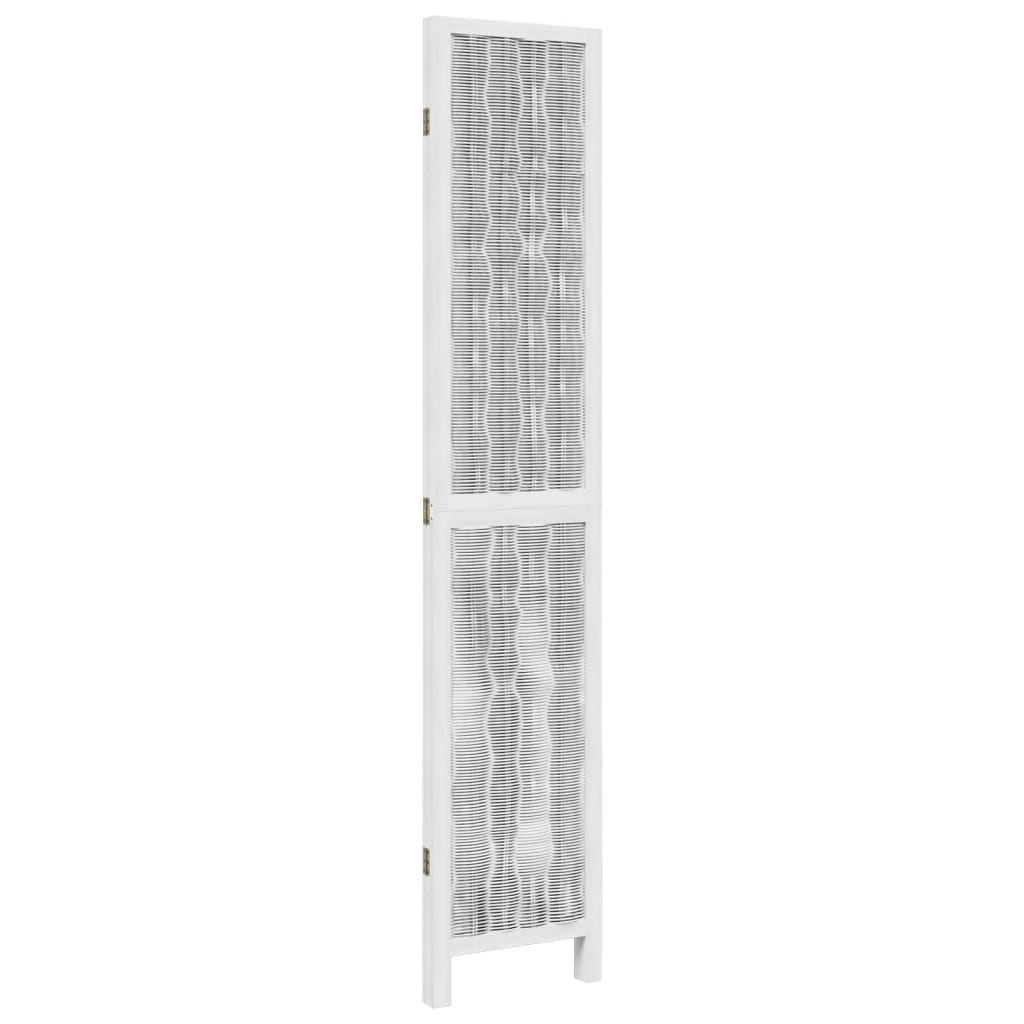 Kamerscherm met 3 panelen massief paulowniahout wit is nu te koop bij PeponiXL, paradijselijk wonen!
