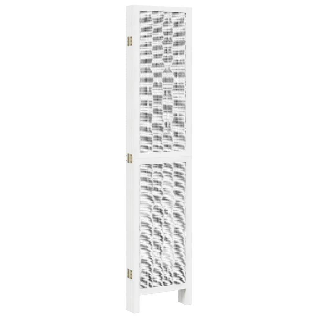 Kamerscherm met 6 panelen massief paulowniahout wit is nu te koop bij PeponiXL, paradijselijk wonen!