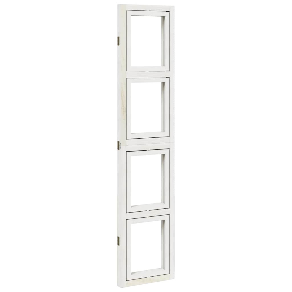 Kamerscherm met 3 panelen massief paulowniahout wit is nu te koop bij PeponiXL, paradijselijk wonen!