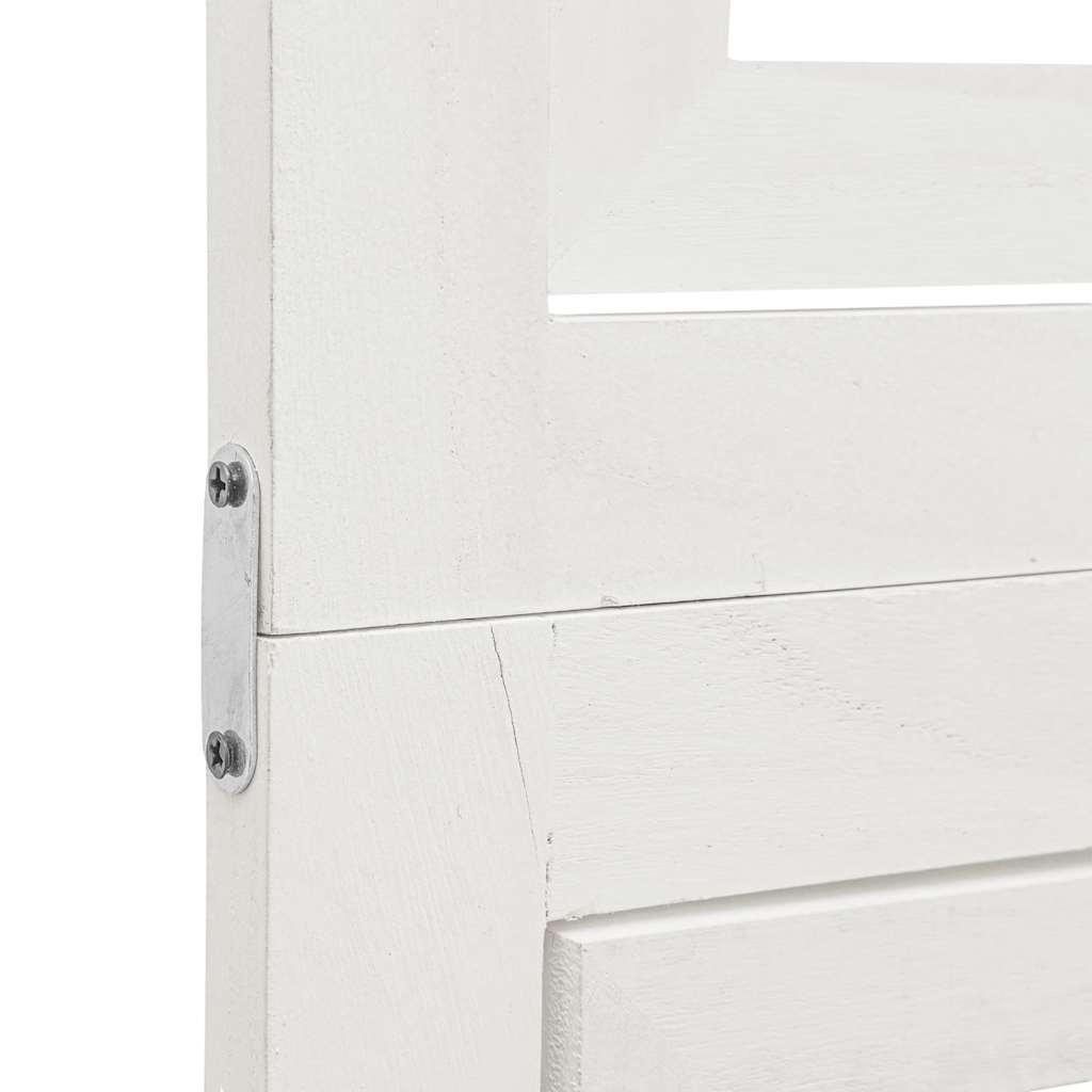 Kamerscherm met 3 panelen massief paulowniahout wit is nu te koop bij PeponiXL, paradijselijk wonen!