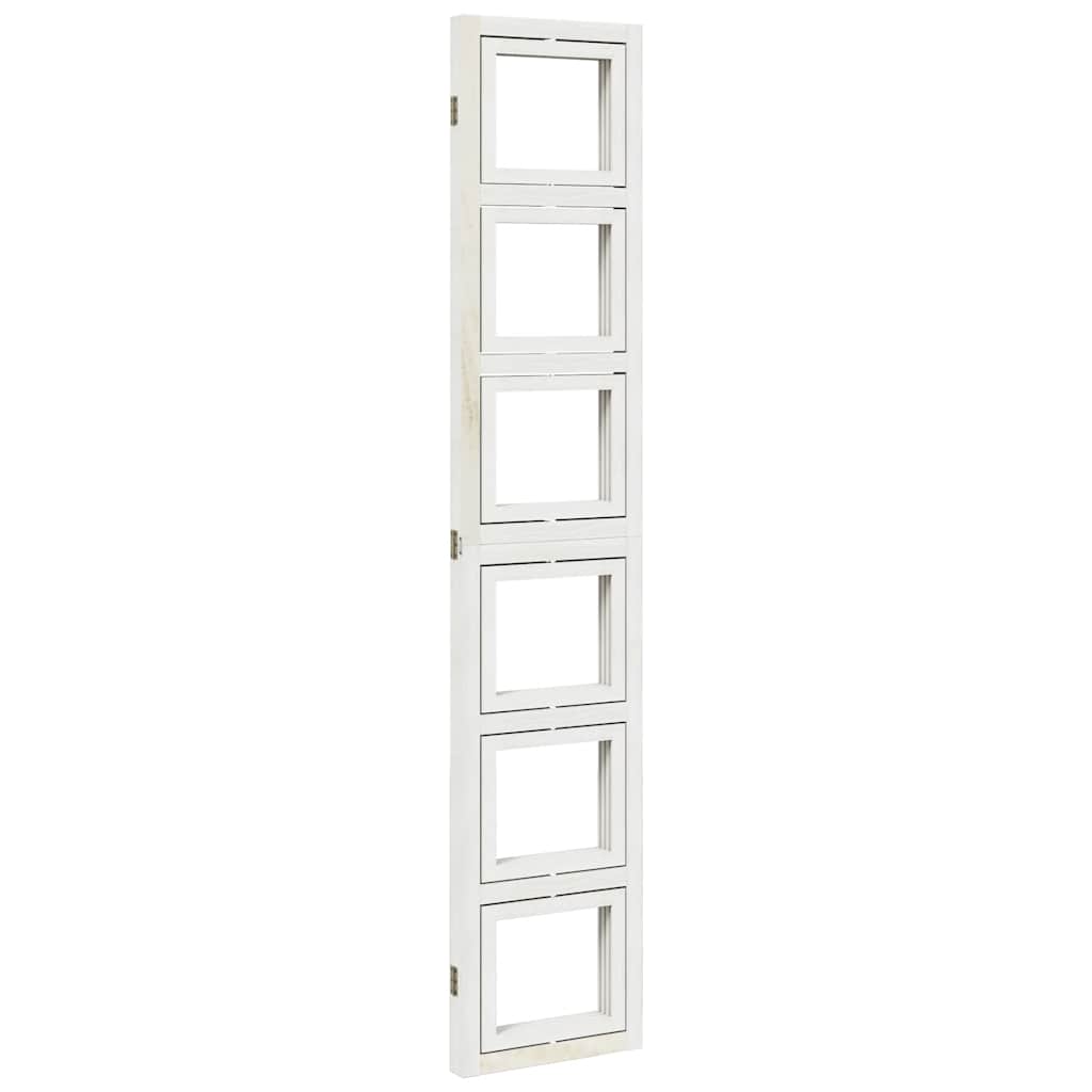 Kamerscherm met 3 panelen massief paulowniahout wit is nu te koop bij PeponiXL, paradijselijk wonen!