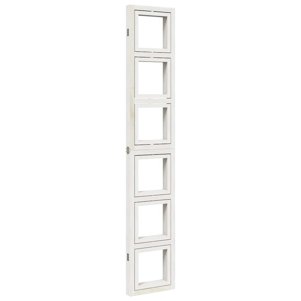 Kamerscherm met 4 panelen massief paulowniahout wit is nu te koop bij PeponiXL, paradijselijk wonen!