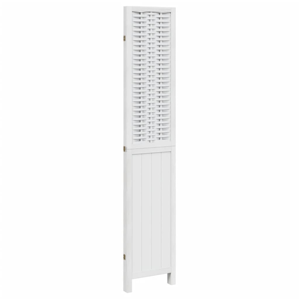 Kamerscherm met 3 panelen massief paulowniahout wit is nu te koop bij PeponiXL, paradijselijk wonen!