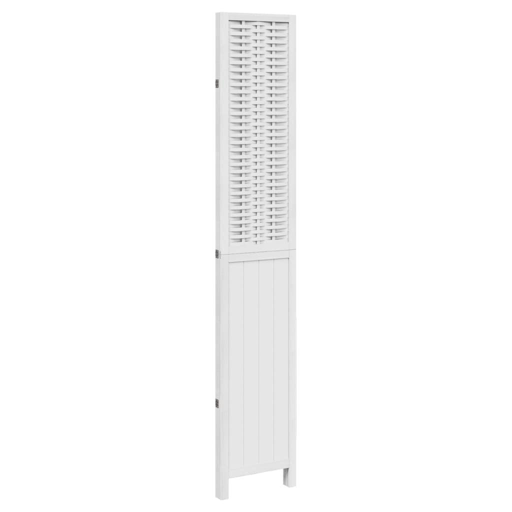 Kamerscherm met 3 panelen massief paulowniahout wit is nu te koop bij PeponiXL, paradijselijk wonen!