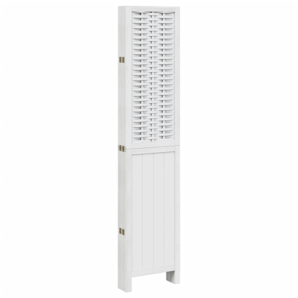 Kamerscherm met 6 panelen massief paulowniahout wit is nu te koop bij PeponiXL, paradijselijk wonen!