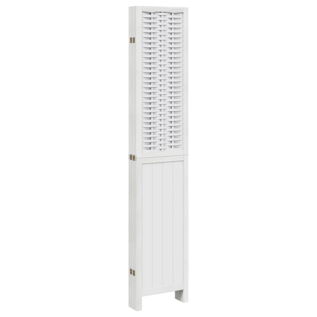 Kamerscherm met 6 panelen massief paulowniahout wit is nu te koop bij PeponiXL, paradijselijk wonen!