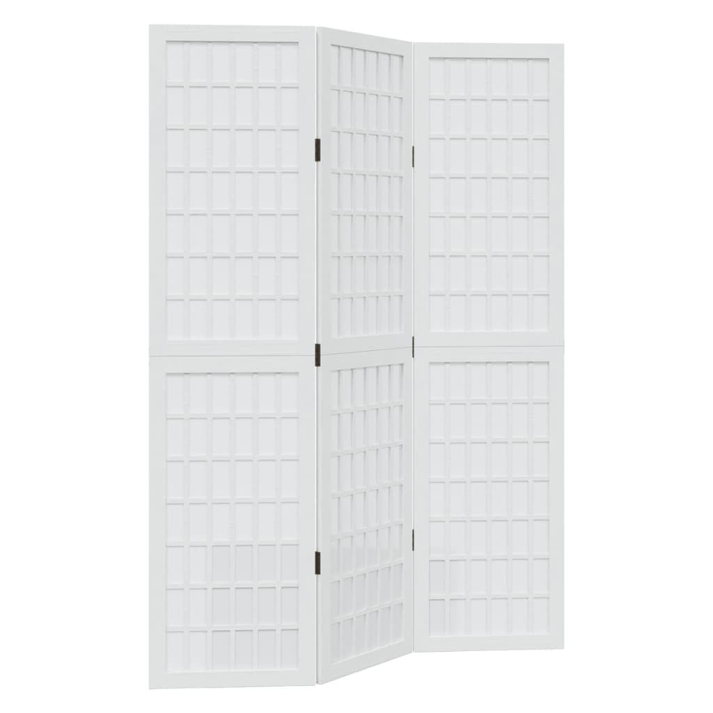 Kamerscherm met 3 panelen massief paulowniahout wit is nu te koop bij PeponiXL, paradijselijk wonen!