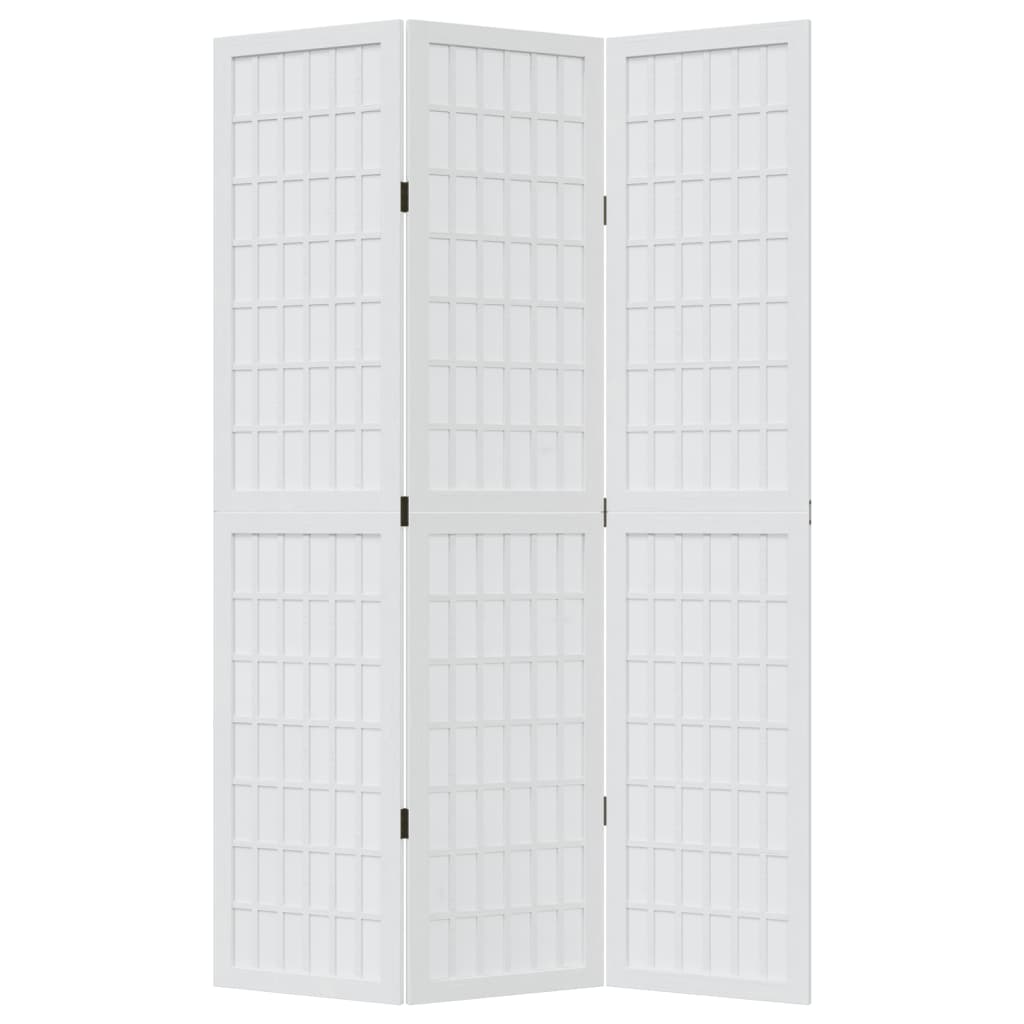 Kamerscherm met 3 panelen massief paulowniahout wit is nu te koop bij PeponiXL, paradijselijk wonen!