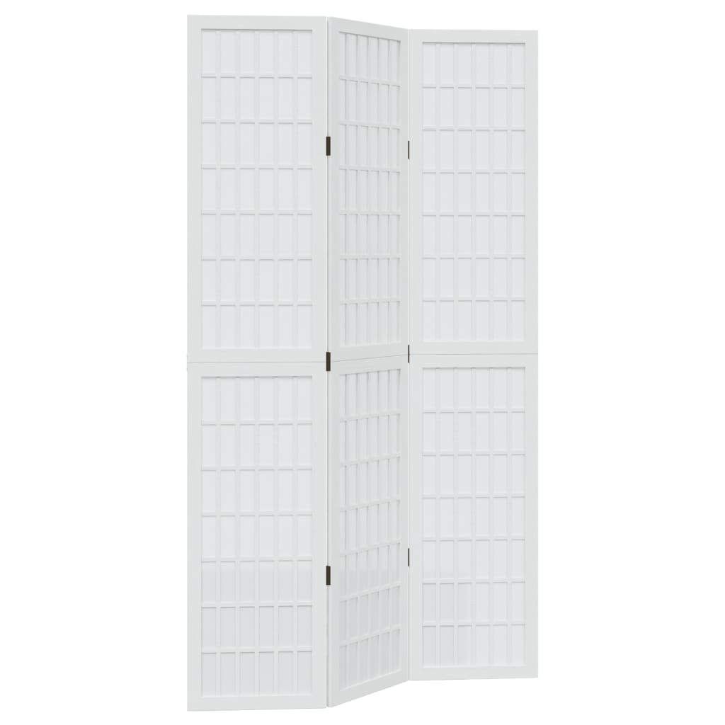 Kamerscherm met 3 panelen massief paulowniahout wit is nu te koop bij PeponiXL, paradijselijk wonen!