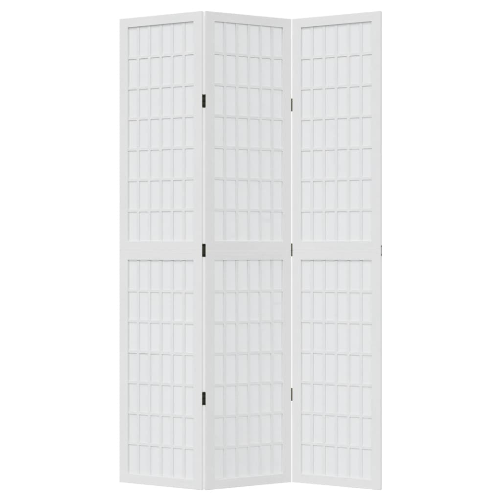 Kamerscherm met 3 panelen massief paulowniahout wit is nu te koop bij PeponiXL, paradijselijk wonen!