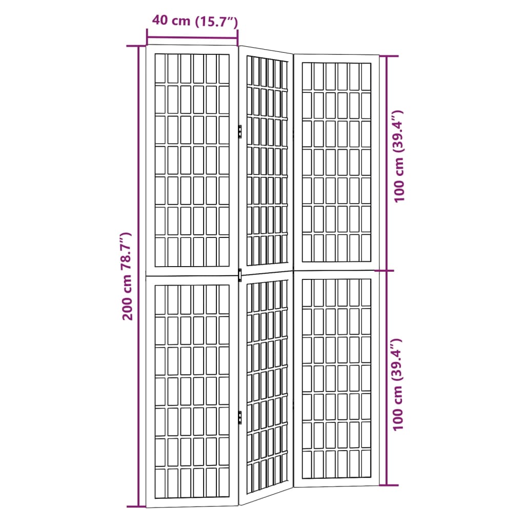 Kamerscherm met 3 panelen massief paulowniahout wit is nu te koop bij PeponiXL, paradijselijk wonen!